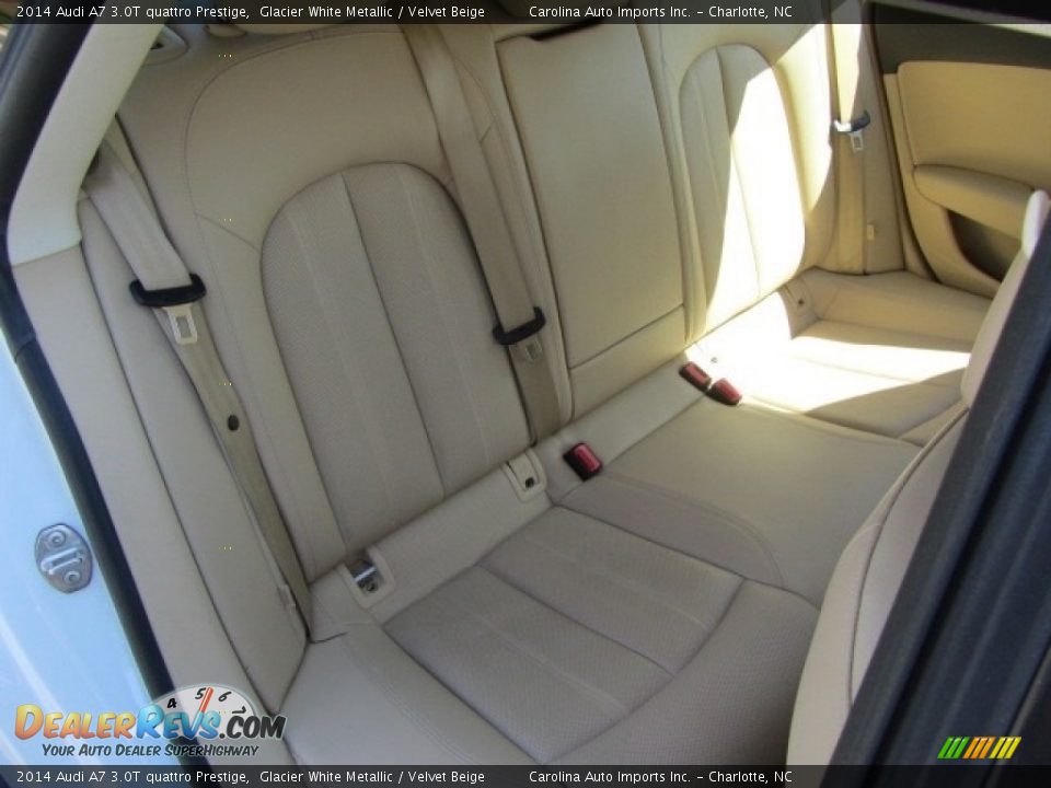 2014 Audi A7 3.0T quattro Prestige Glacier White Metallic / Velvet Beige Photo #24
