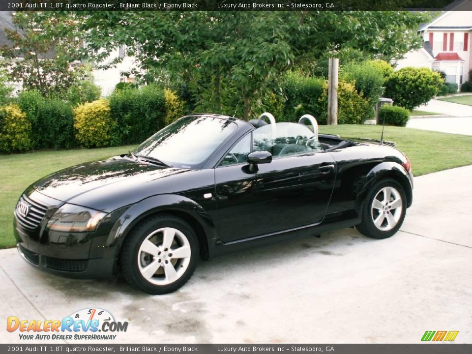 2001 Audi TT 1.8T quattro Roadster Brilliant Black / Ebony Black Photo #1