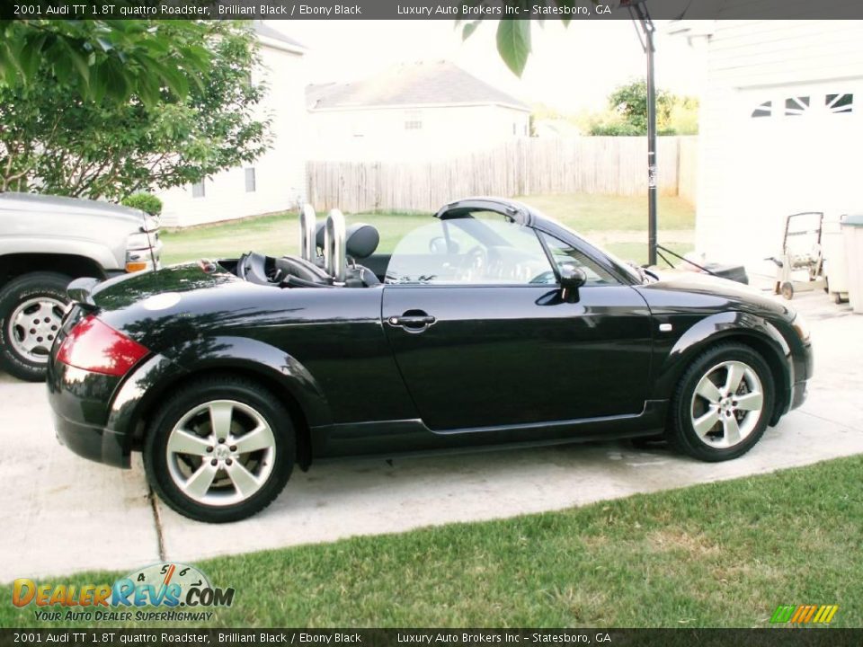 2001 Audi TT 1.8T quattro Roadster Brilliant Black / Ebony Black Photo #2