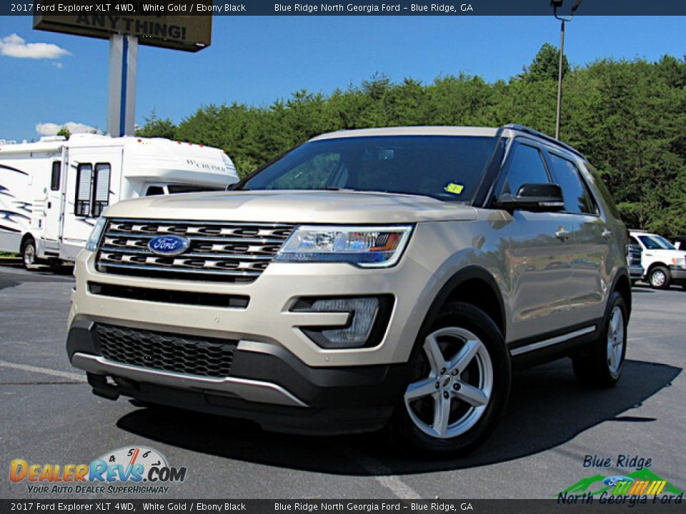 2017 Ford Explorer XLT 4WD White Gold / Ebony Black Photo #1