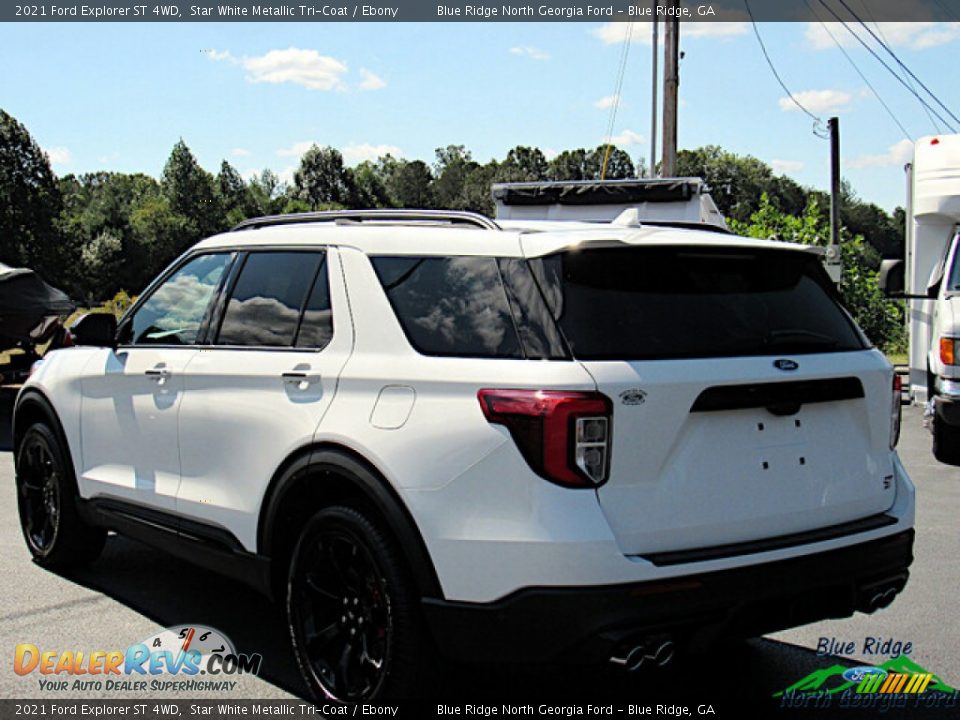 2021 Ford Explorer ST 4WD Star White Metallic Tri-Coat / Ebony Photo #3