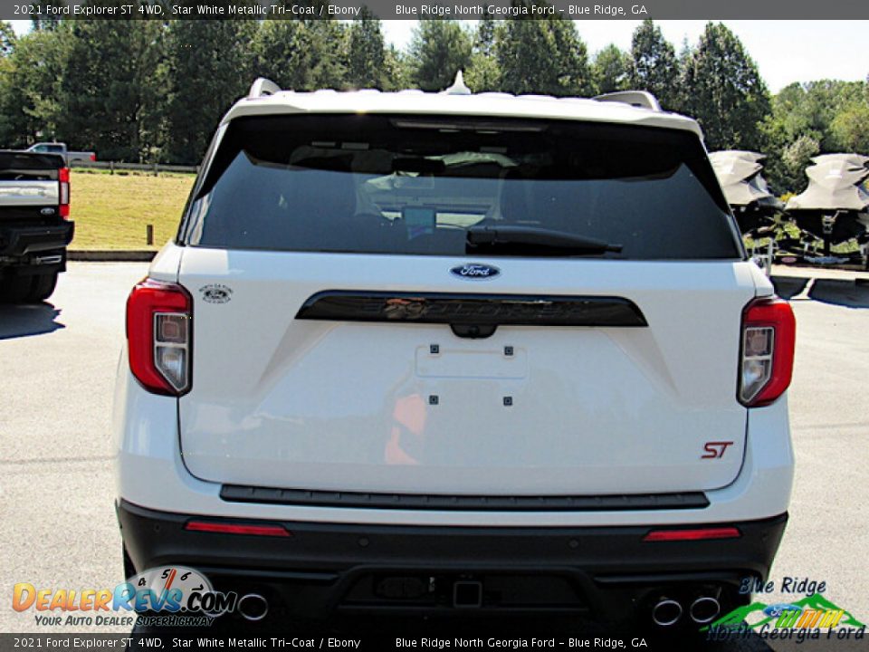 2021 Ford Explorer ST 4WD Star White Metallic Tri-Coat / Ebony Photo #4