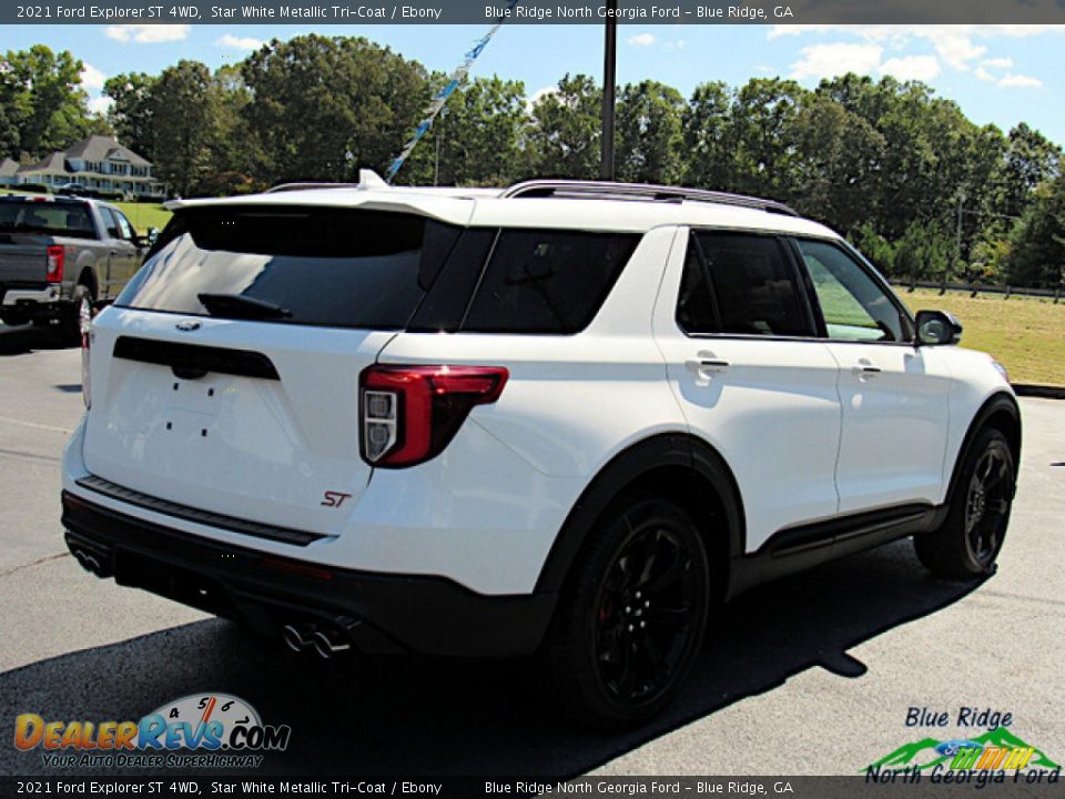 2021 Ford Explorer ST 4WD Star White Metallic Tri-Coat / Ebony Photo #5