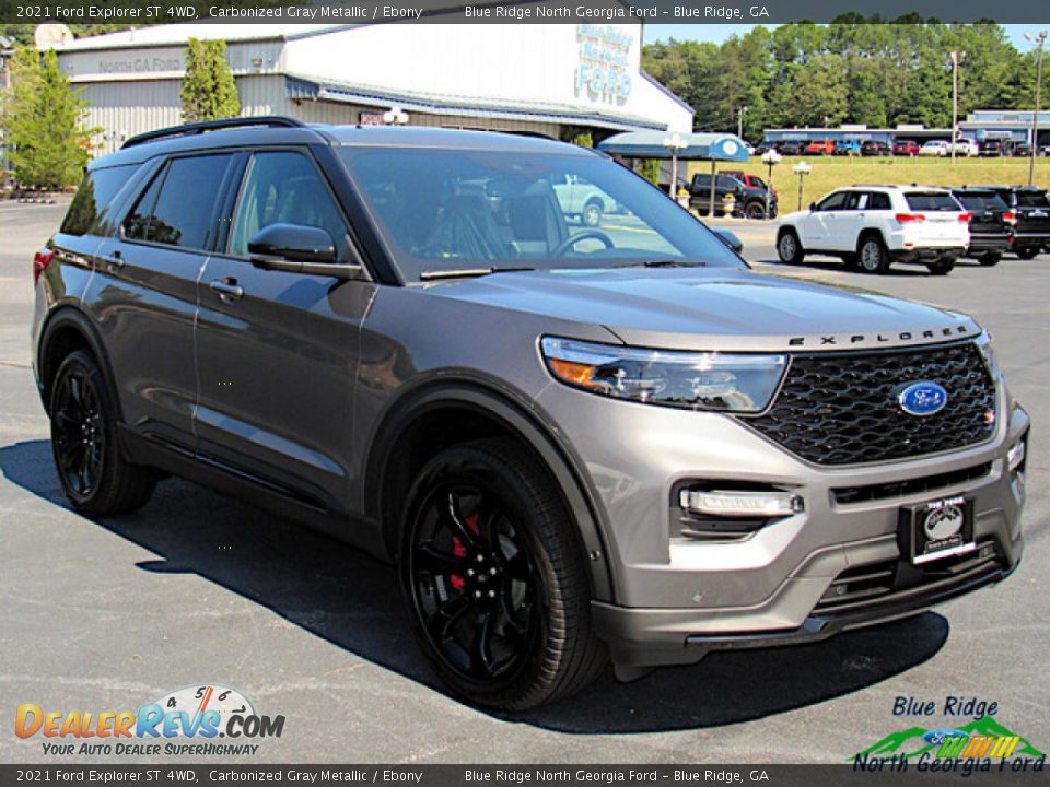 2021 Ford Explorer ST 4WD Carbonized Gray Metallic / Ebony Photo #7