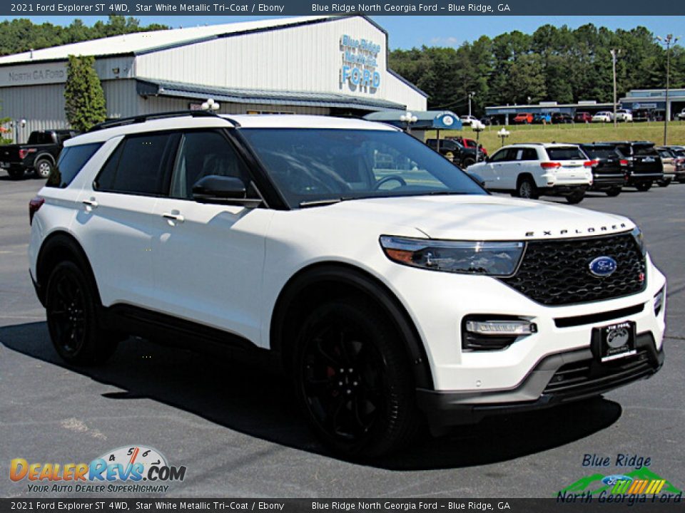 2021 Ford Explorer ST 4WD Star White Metallic Tri-Coat / Ebony Photo #7