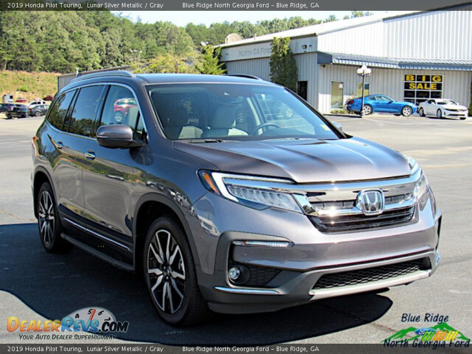 2019 Honda Pilot Touring Lunar Silver Metallic / Gray Photo #7