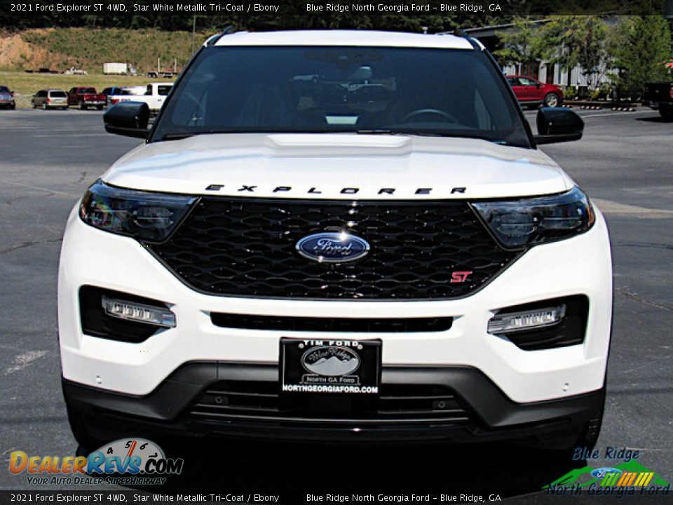 2021 Ford Explorer ST 4WD Star White Metallic Tri-Coat / Ebony Photo #8