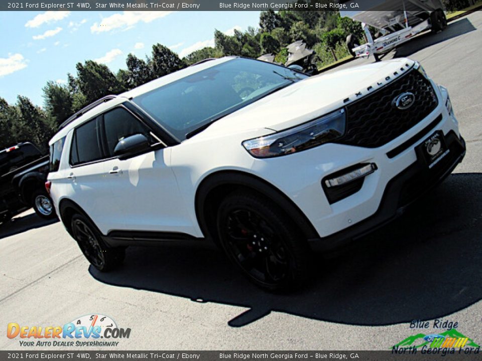 2021 Ford Explorer ST 4WD Star White Metallic Tri-Coat / Ebony Photo #27