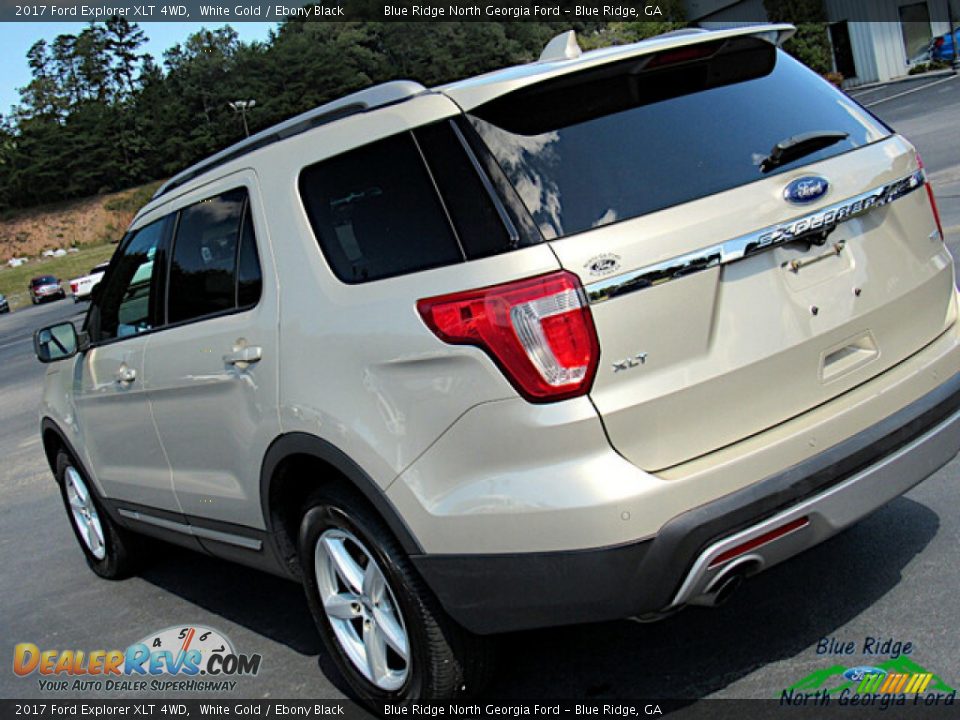 2017 Ford Explorer XLT 4WD White Gold / Ebony Black Photo #28