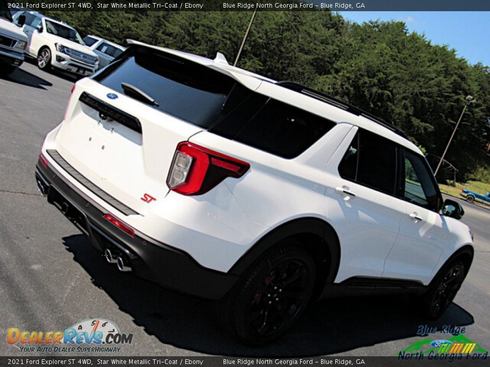 2021 Ford Explorer ST 4WD Star White Metallic Tri-Coat / Ebony Photo #28