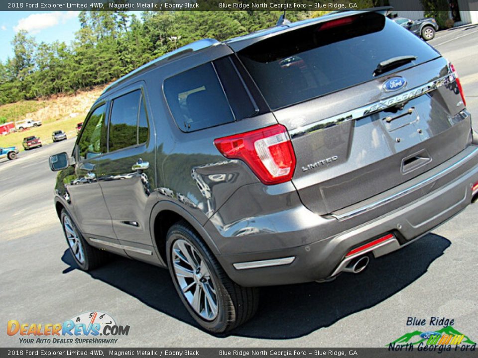 2018 Ford Explorer Limited 4WD Magnetic Metallic / Ebony Black Photo #32