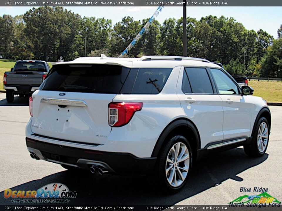 2021 Ford Explorer Platinum 4WD Star White Metallic Tri-Coat / Sandstone Photo #5