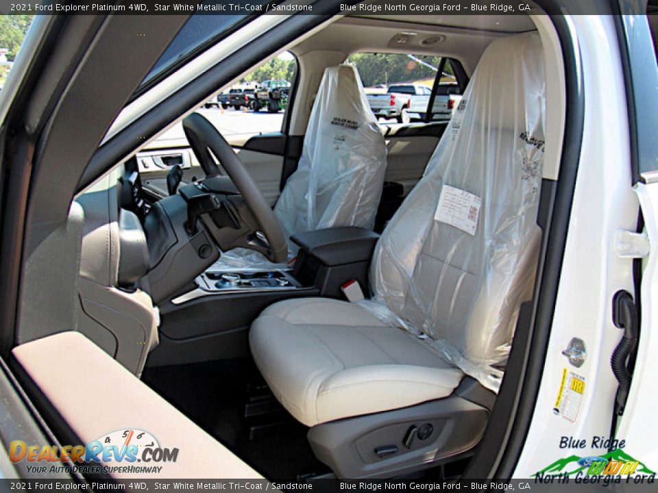 2021 Ford Explorer Platinum 4WD Star White Metallic Tri-Coat / Sandstone Photo #11