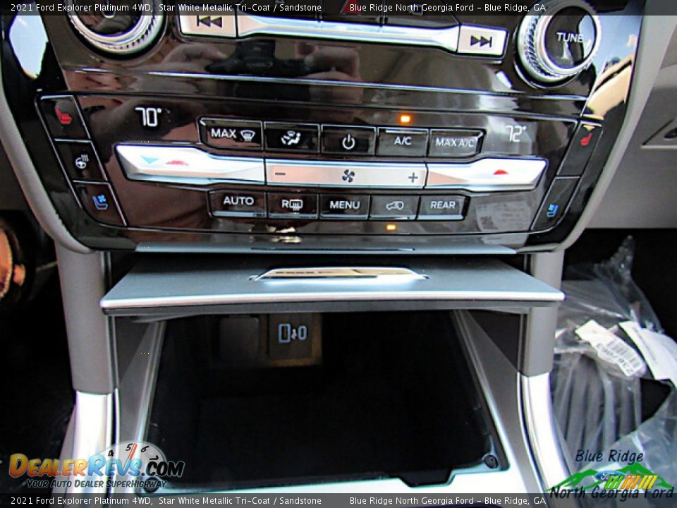 2021 Ford Explorer Platinum 4WD Star White Metallic Tri-Coat / Sandstone Photo #23