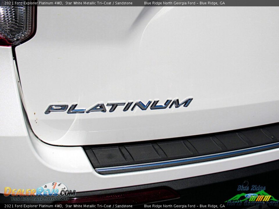 2021 Ford Explorer Platinum 4WD Star White Metallic Tri-Coat / Sandstone Photo #31