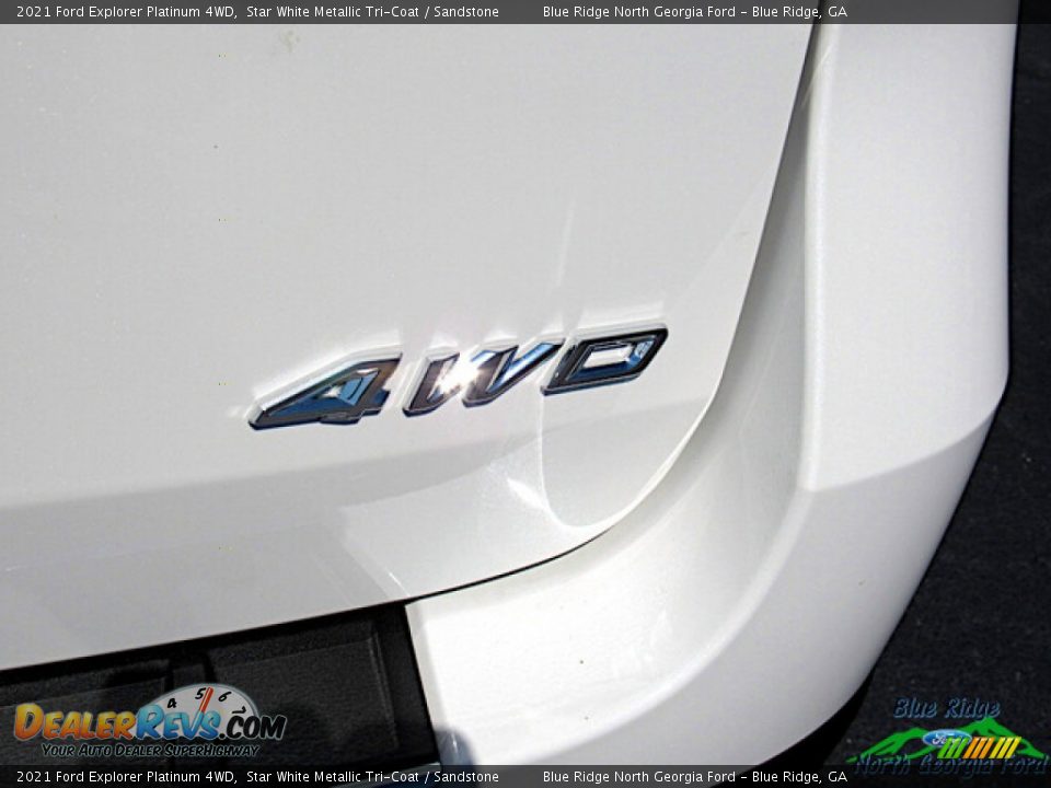 2021 Ford Explorer Platinum 4WD Star White Metallic Tri-Coat / Sandstone Photo #32