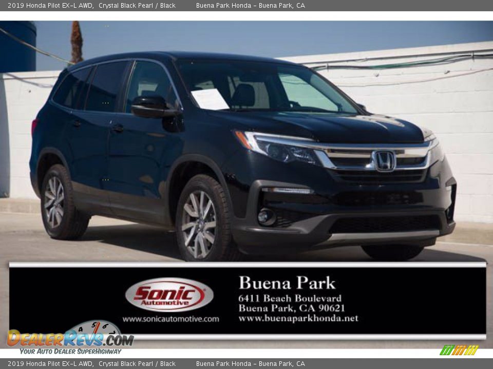 2019 Honda Pilot EX-L AWD Crystal Black Pearl / Black Photo #1