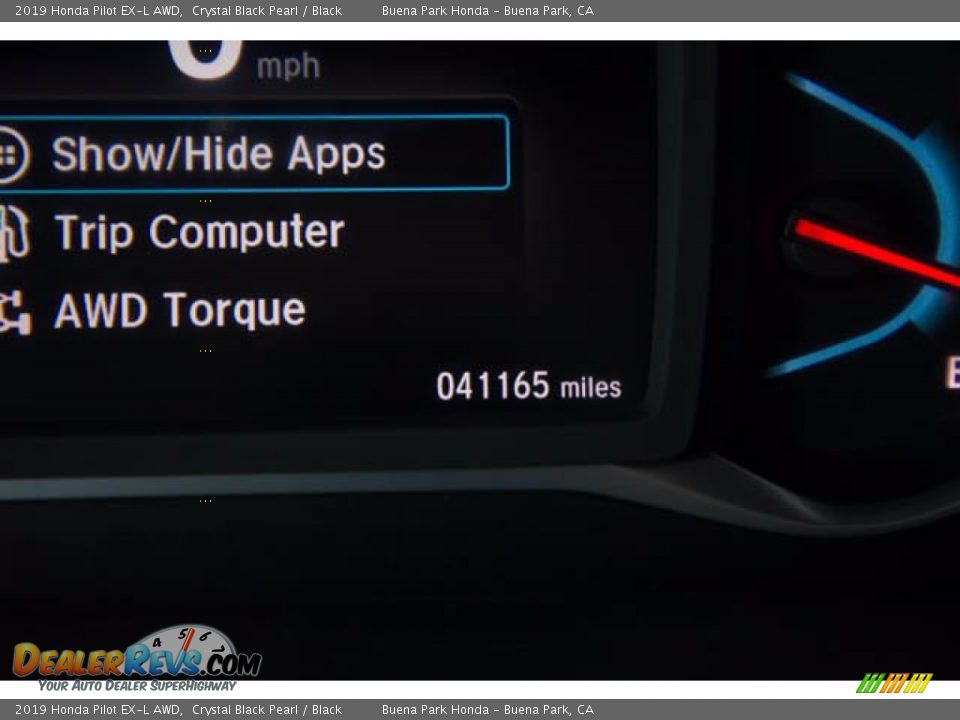 2019 Honda Pilot EX-L AWD Crystal Black Pearl / Black Photo #6