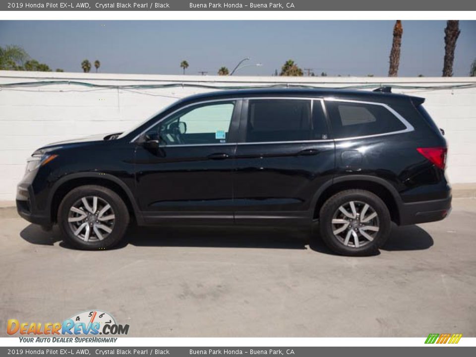 2019 Honda Pilot EX-L AWD Crystal Black Pearl / Black Photo #8