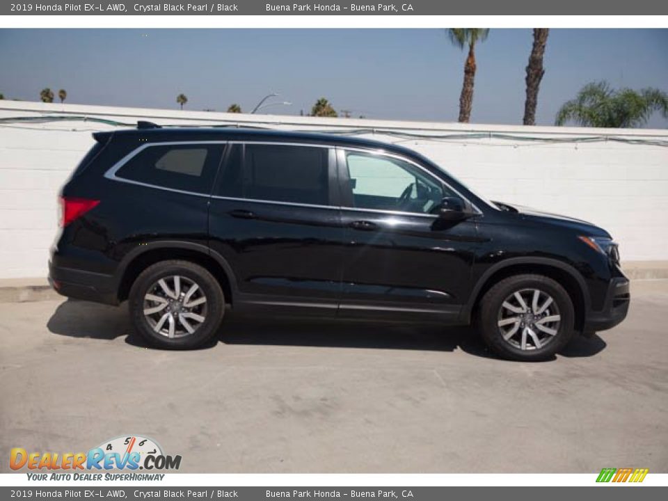 2019 Honda Pilot EX-L AWD Crystal Black Pearl / Black Photo #13