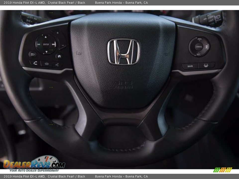 2019 Honda Pilot EX-L AWD Crystal Black Pearl / Black Photo #14