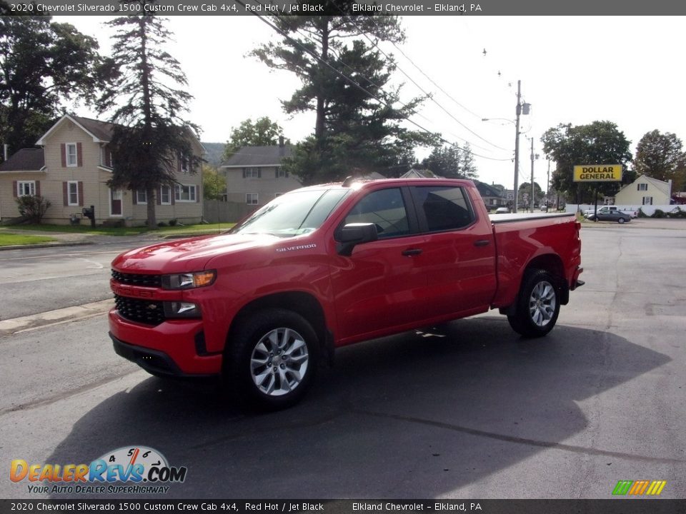 2020 Chevrolet Silverado 1500 Custom Crew Cab 4x4 Red Hot / Jet Black Photo #7