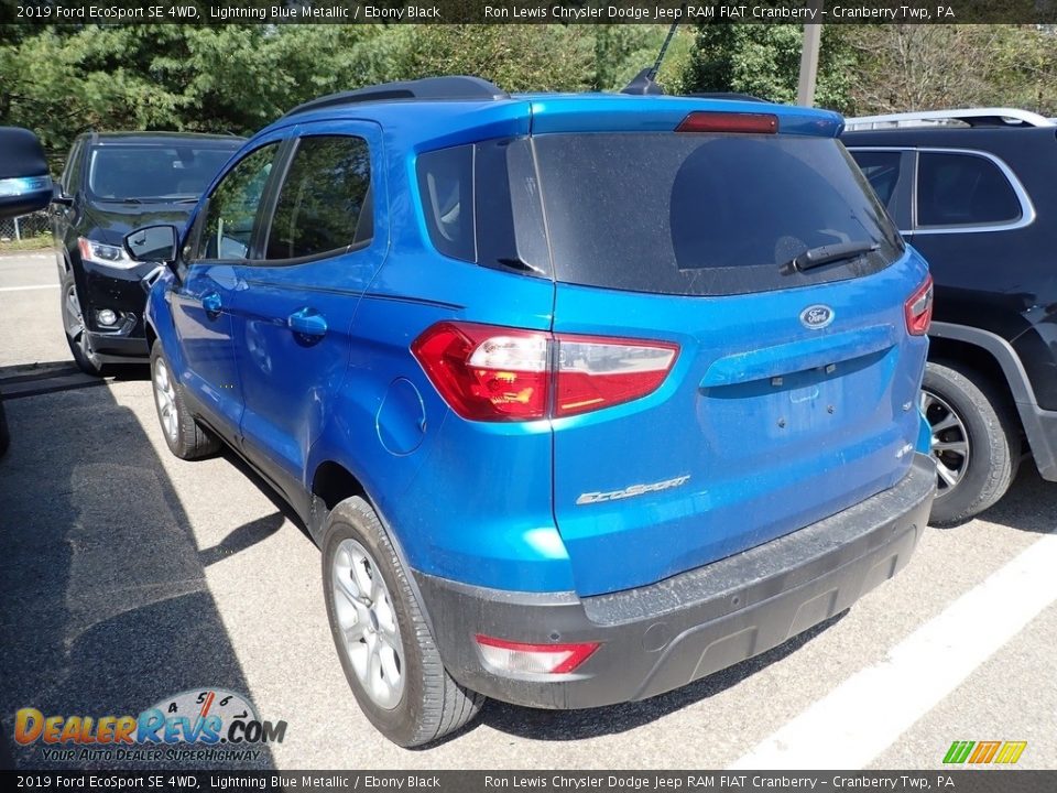 2019 Ford EcoSport SE 4WD Lightning Blue Metallic / Ebony Black Photo #3