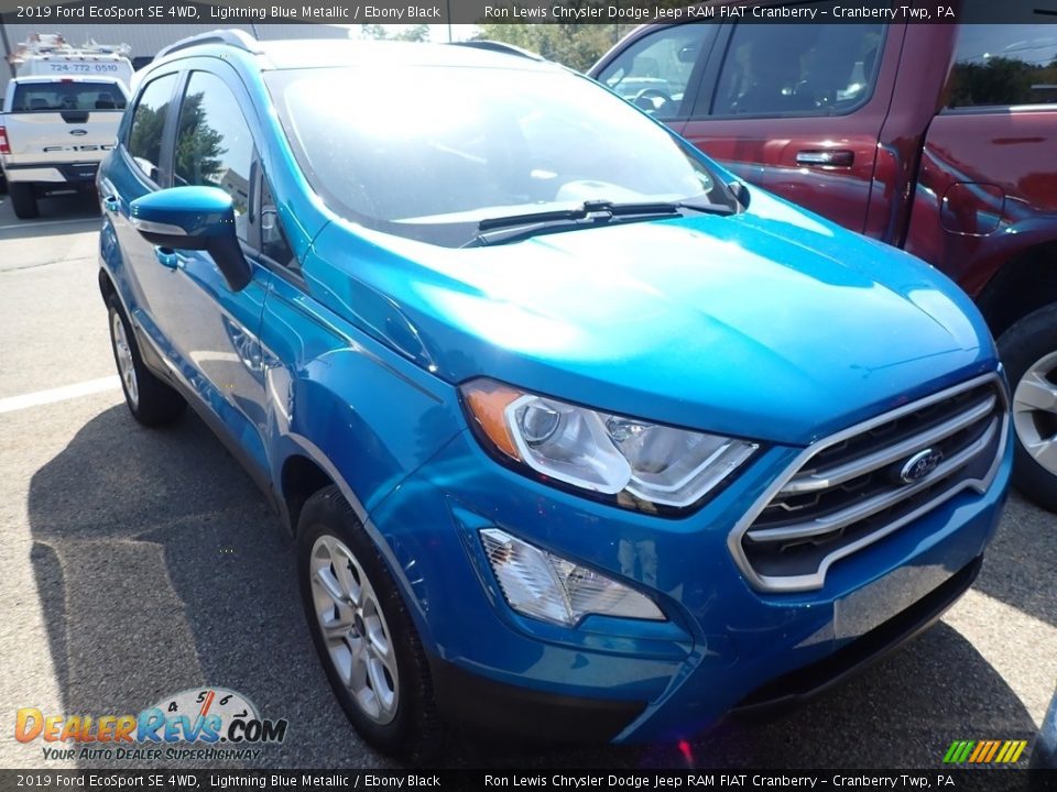 2019 Ford EcoSport SE 4WD Lightning Blue Metallic / Ebony Black Photo #4