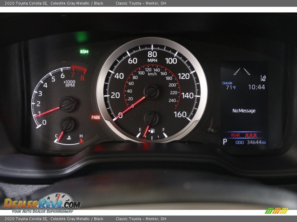 2020 Toyota Corolla SE Celestite Gray Metallic / Black Photo #8