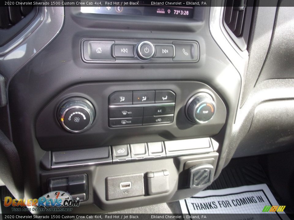 2020 Chevrolet Silverado 1500 Custom Crew Cab 4x4 Red Hot / Jet Black Photo #28