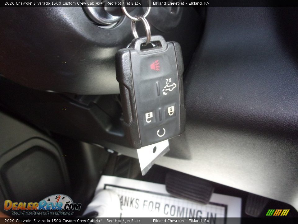 2020 Chevrolet Silverado 1500 Custom Crew Cab 4x4 Red Hot / Jet Black Photo #33