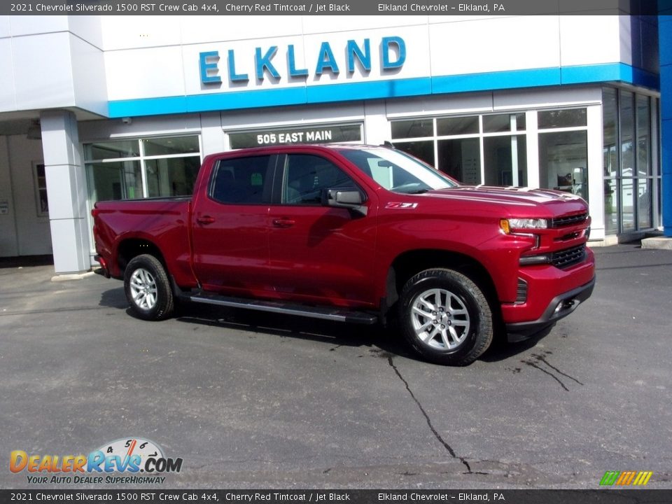 2021 Chevrolet Silverado 1500 RST Crew Cab 4x4 Cherry Red Tintcoat / Jet Black Photo #2