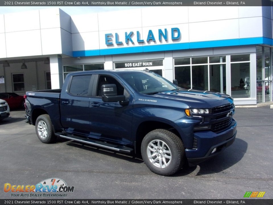 2021 Chevrolet Silverado 1500 RST Crew Cab 4x4 Northsky Blue Metallic / Gideon/Very Dark Atmosphere Photo #1