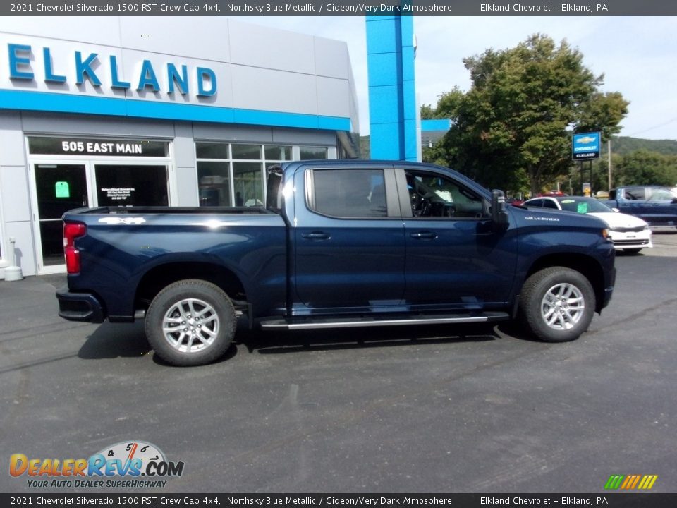 2021 Chevrolet Silverado 1500 RST Crew Cab 4x4 Northsky Blue Metallic / Gideon/Very Dark Atmosphere Photo #2