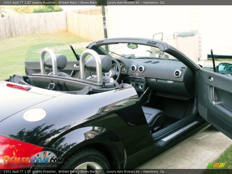 2001 Audi TT 1.8T quattro Roadster Brilliant Black / Ebony Black Photo #7