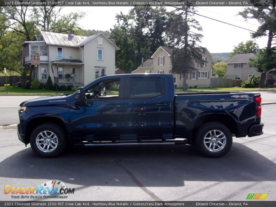 2021 Chevrolet Silverado 1500 RST Crew Cab 4x4 Northsky Blue Metallic / Gideon/Very Dark Atmosphere Photo #6