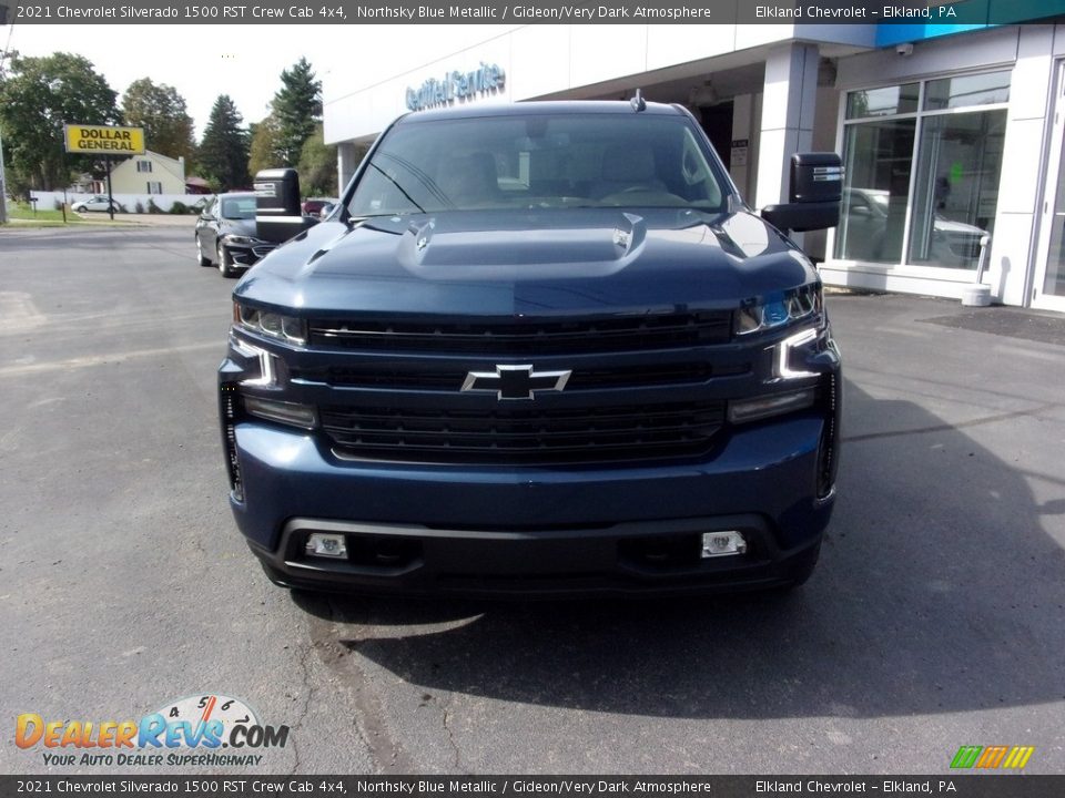 2021 Chevrolet Silverado 1500 RST Crew Cab 4x4 Northsky Blue Metallic / Gideon/Very Dark Atmosphere Photo #8