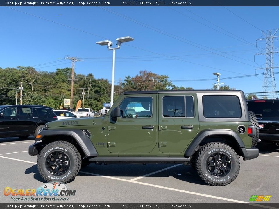 2021 Jeep Wrangler Unlimited Willys 4x4 Sarge Green / Black Photo #4