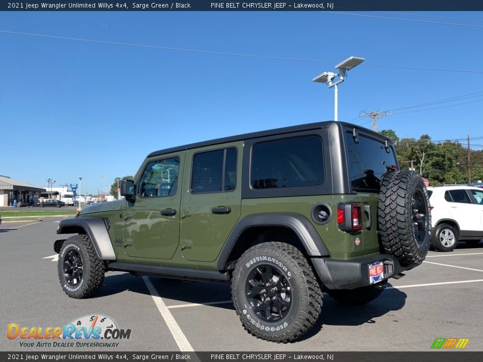 2021 Jeep Wrangler Unlimited Willys 4x4 Sarge Green / Black Photo #6