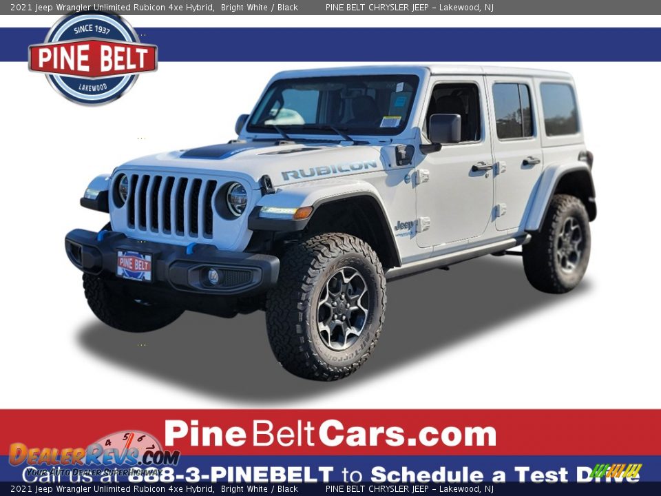 2021 Jeep Wrangler Unlimited Rubicon 4xe Hybrid Bright White / Black Photo #1