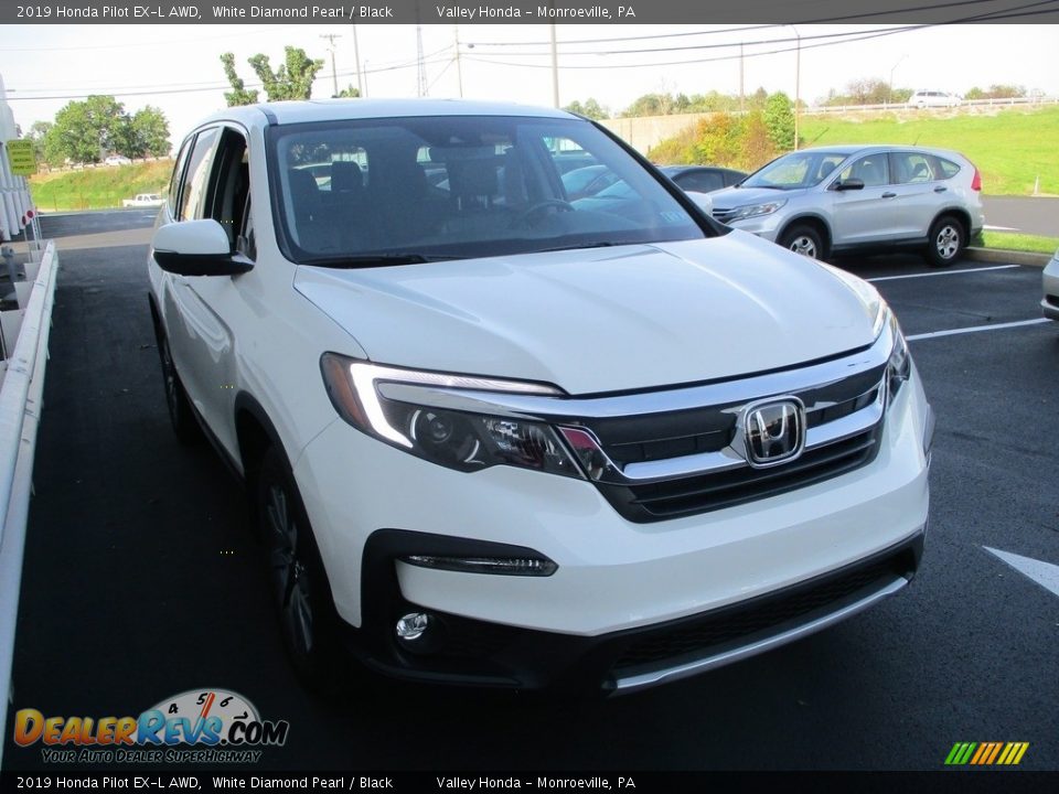 2019 Honda Pilot EX-L AWD White Diamond Pearl / Black Photo #7