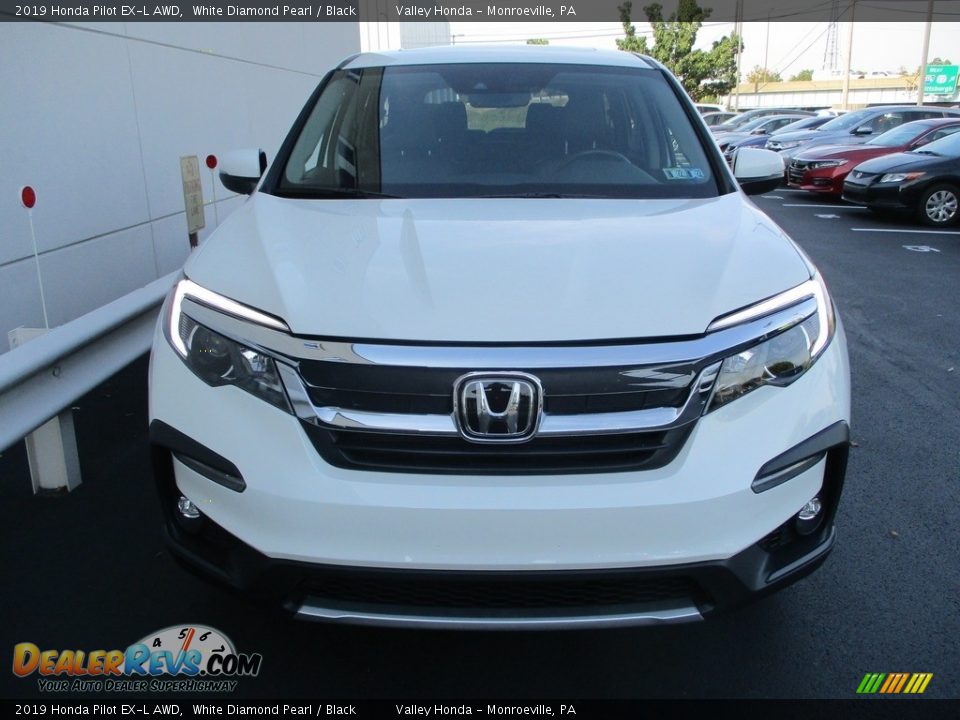 2019 Honda Pilot EX-L AWD White Diamond Pearl / Black Photo #8