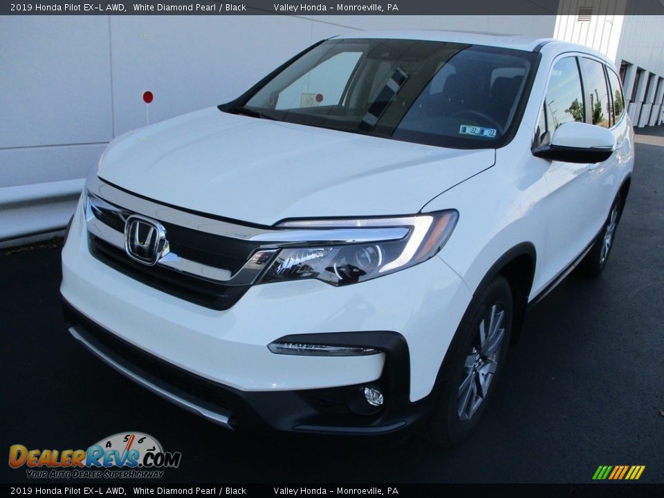 2019 Honda Pilot EX-L AWD White Diamond Pearl / Black Photo #9