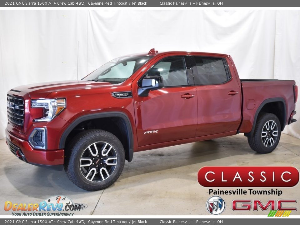 2021 GMC Sierra 1500 AT4 Crew Cab 4WD Cayenne Red Tintcoat / Jet Black Photo #1