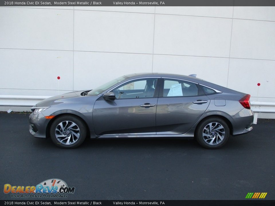 2018 Honda Civic EX Sedan Modern Steel Metallic / Black Photo #2