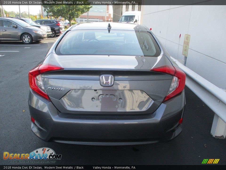 2018 Honda Civic EX Sedan Modern Steel Metallic / Black Photo #4