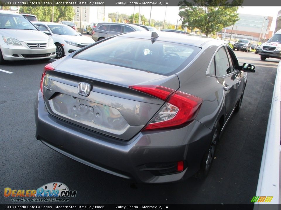 2018 Honda Civic EX Sedan Modern Steel Metallic / Black Photo #5