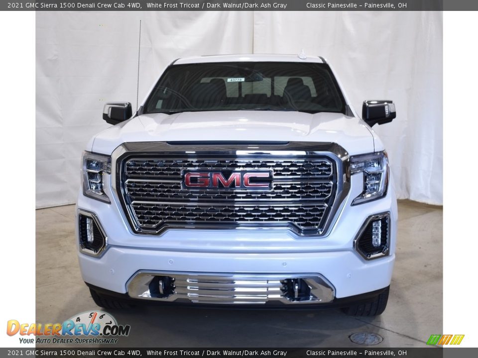 2021 GMC Sierra 1500 Denali Crew Cab 4WD White Frost Tricoat / Dark Walnut/Dark Ash Gray Photo #4