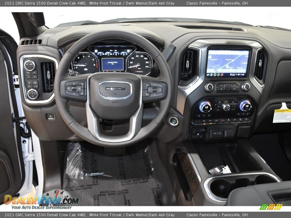 2021 GMC Sierra 1500 Denali Crew Cab 4WD White Frost Tricoat / Dark Walnut/Dark Ash Gray Photo #13