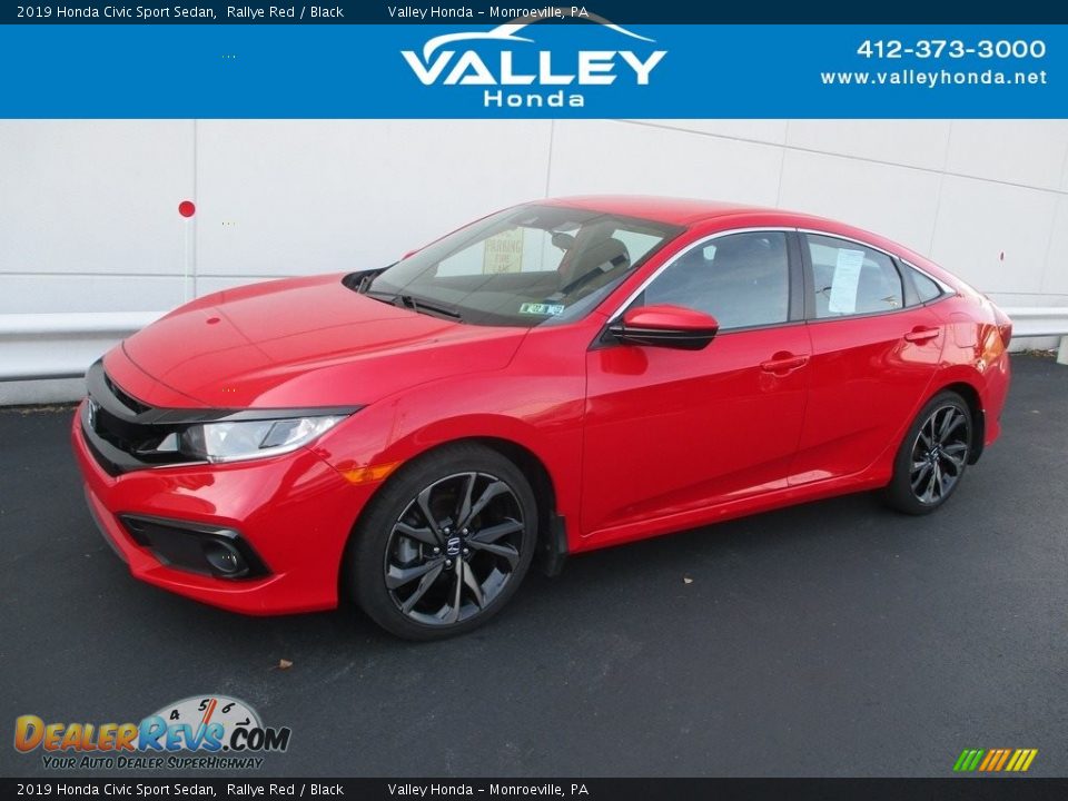 2019 Honda Civic Sport Sedan Rallye Red / Black Photo #1